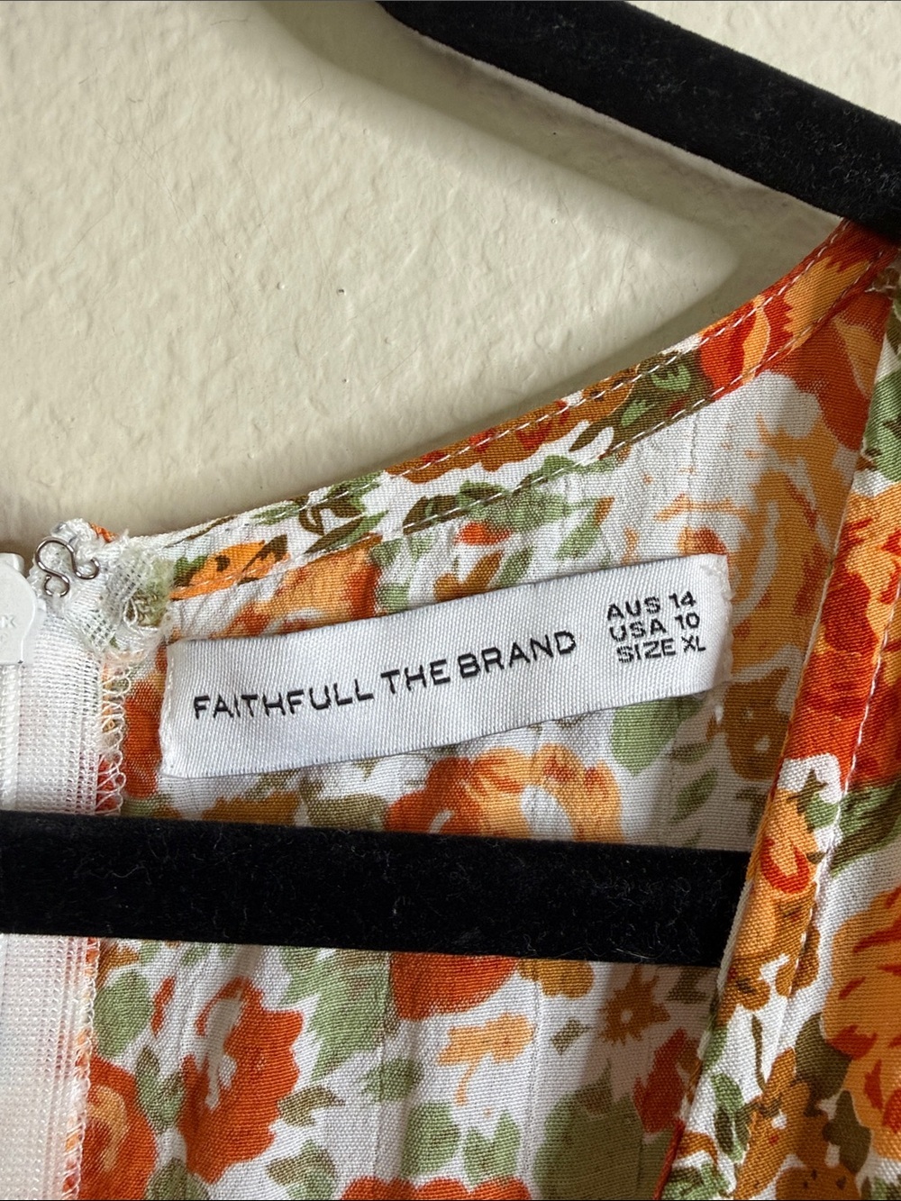 Faithfull the Brand Delia midi dress women’s 10 EUC - Picture 4 of 5
